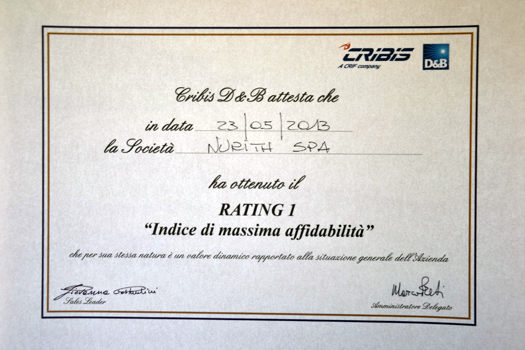 Cribis D&B Rating 1 a FINESTRE NURITH
